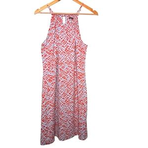 J McLaughlin Womens Geo Print Catalina Cloth Halter Swing Dress Medium